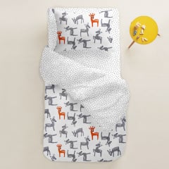 Подростковое постельное белье BAMBI COSAS серый 155х215 см Камень-Каширский