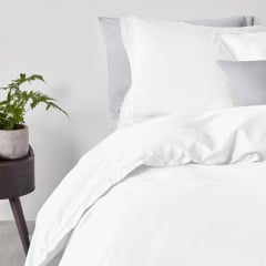 Двуспальное постельное белье Snow CS1 COSAS Белый 180х220 см Мелитополь