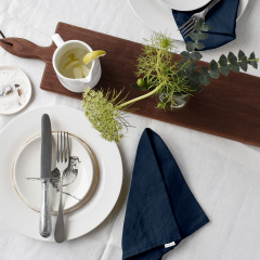 Набор салфеток COSAS DARK BLUE SATIN Сатин 35х35 см 4 шт Славянск