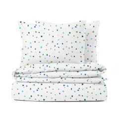 Полутораспальный комплект без простыни COSAS COLOR BLOTS V2 Ранфорс 160х220 см Белый Гуляйполе