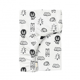 Простыня на резинке в детскую кроватку 60х120 см ANIMALS Cosas белый