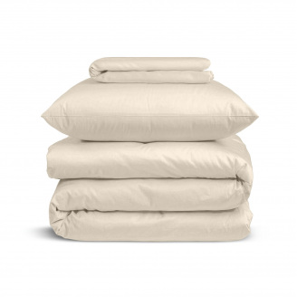 Подростковая постель сатин с простыней на резинке PETAL Cosas Пудра 160х220 см