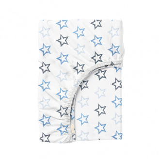 Простынь на резинке 120х200 см BLUE STARFALL COSAS голубой