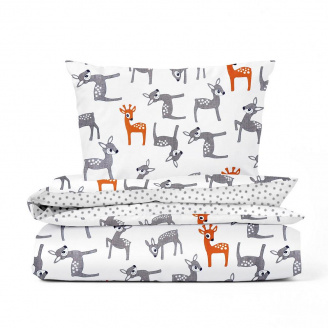 Подростковый комплект без простыни COSAS BAMBI Ранфорс 155х215 см Серый