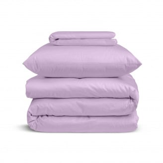 Підліткова постіль сатин з простирадлом на гумці LAVENDER Cosas Лаванда 160х220 см