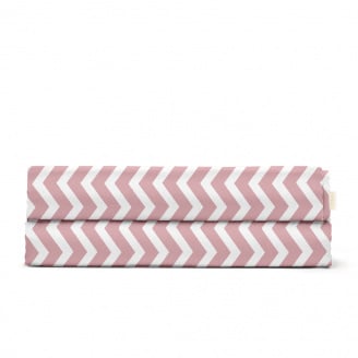 Евро простыня 220х240 см ROSE ZIGZAG COSAS розовый