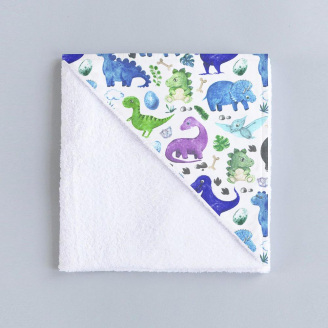 Непромокаюча пелюшка COSAS COLORFUL DINO Ранфорс 70х120 см Фіолетовий