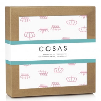 Непромокаючий наматрацник 70х120 см ROSE CROWN COSAS рожевий