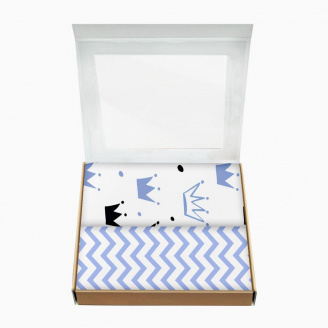 Набір пелюшок COSAS Z&B CROWN Бязь 80х100 см 2 шт Бірюзовий