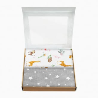 Набір пелюшок COSAS AFRICA ZOO Бязь 80х100 см 2 шт Різнокольоровий