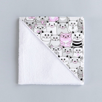 Непромокаюча пелюшка COSAS ROSE CATS Ранфорс 70х120 см Рожевий