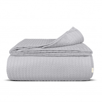 Плед-покрывало косичка COSAS 200х220 см Smoky Knitted Braid Серый