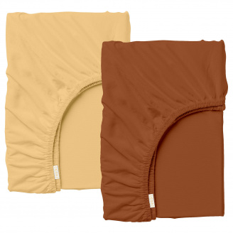 Набор Простыня на резинке 180х200 см 2 шт SPICED Cosas Коричнево-песочный