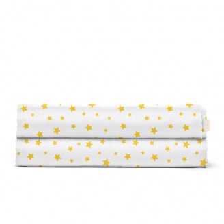 Євро простирадло 220х240 см YELLOW STARS COSAS Золотистий