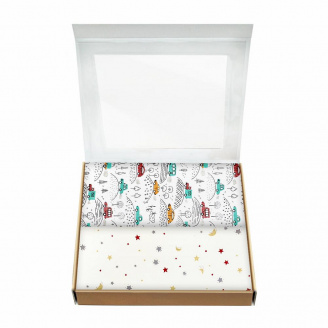 Набір пелюшок COSAS MOON CARS Бязь 80х100 см 2 шт Білий