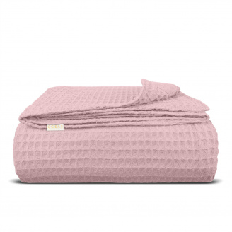 Плед-покривало вафельне COSAS 200х220 см Sakura Greek Waffle Рожевий