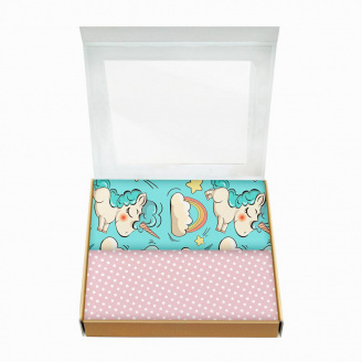 Набір пелюшок COSAS UNICORN Бязь 80х100 см 2 шт Рожевий