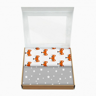 Набір пелюшок COSAS STAR FOX Бязь 80х100 см 2 шт Сірий