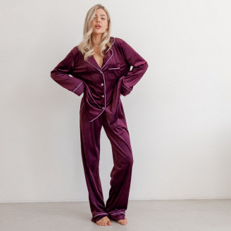 Піжама жіноча COSAS Velour Harmony M Марсала