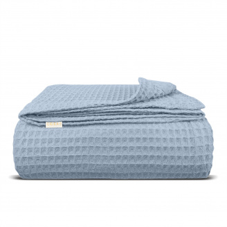 Плед-покривало вафельне COSAS 160х230 см Maya Greek Waffle Сизий