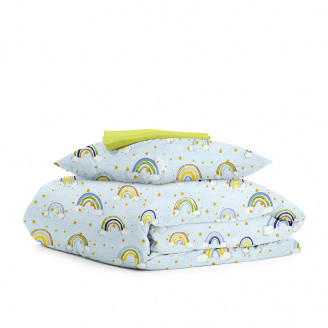 Детское постельное белье в кроватку Rainbow CS1 COSAS Голубой 110х140 см
