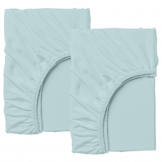 Набір простирадла на резинці COSAS BLUE Ранфорс 140х200х20 см 2 шт Блакитний