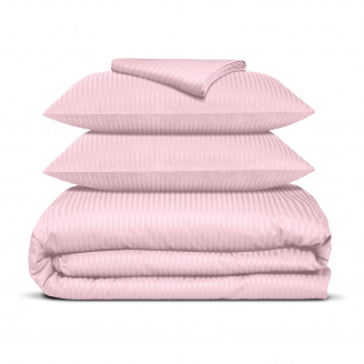 Євро постільна білизна сатин FLORAL Cosas Пудра 200х220 см