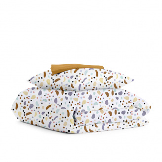 Підліткова постільна білизна COLORFUL STONES COSAS Бежевий 160х220 см