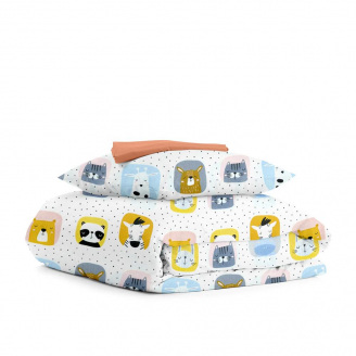 Детское постельное белье в кроватку Orange ANIMAL COSAS Белый 110х140 см