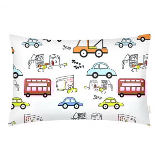 Дитяча наволочка COSAS CARS Ранфорс 40х60 см Білий