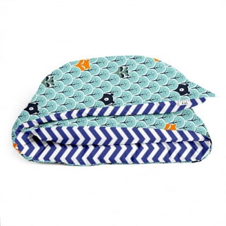 Дитяча підковдра COSAS WOOD BEAR Ранфорс 110х140 см Бірюзовий