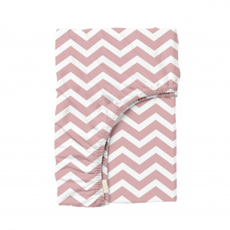 Простирадло на резинці 140х200 см ROSE ZIGZAG COSAS Рожевий