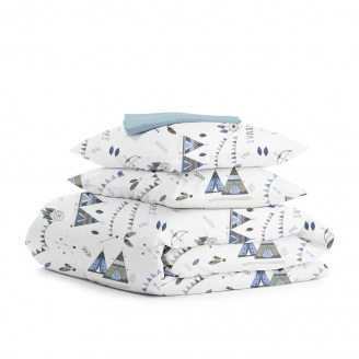 Полуторна постільна білизна Dream Blue Wigwam COSAS Блакитний 160х220 см