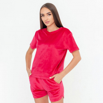 Домашний женский костюм COSAS AURA XL Малиновый