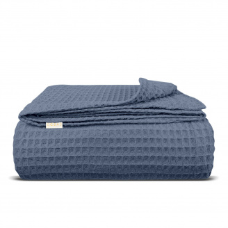 Плед-покривало вафельне COSAS 200х220 см Baltic Greek Waffle Синій