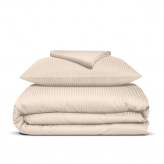 Підліткова постіль сатин з простирадлом на гумці BISCOTTI CS1 Cosas Бежевий 160х220 см