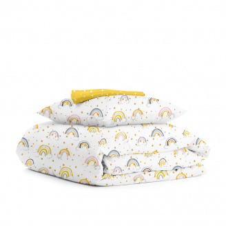 Дитячий комплект COSAS RAINBOWS Ранфорс 110х140 см Жовтий