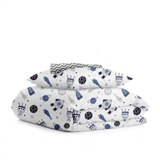 Детское постельное белье в кроватку White Space COSAS Голубой 110х140 см