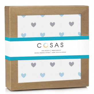 Байкові пелюшки LOVE COSAS Блакитний 80х100 см