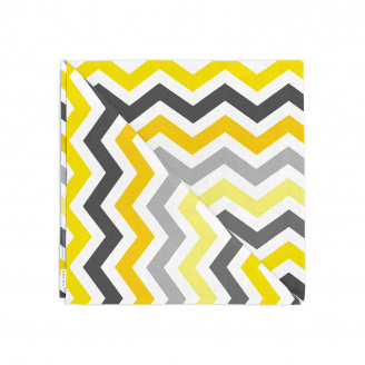 Набір серветок COSAS YELLOW GREY ZIGZAG Ранфорс 35х35 см 2 шт Жовтий