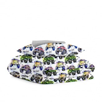 Подростковое постельное белье BRAVE CARS COSAS серый 155х215 см