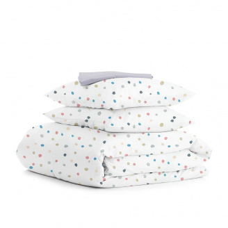 Семейный комплект постельного белья COSAS Color Blots Cs1 2х160х220 см Разноцветный