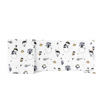 Бортики на ліжечко COSAS LITTLE PRINCE Ранфорс 30х180 см Білий