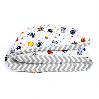 Дитяча підковдра COSAS ASTRONAUT Ранфорс 110х140 см Білий