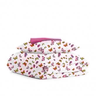 Підліткова постільна білизна BUTTERFLY COSAS Червоний 155х215 см