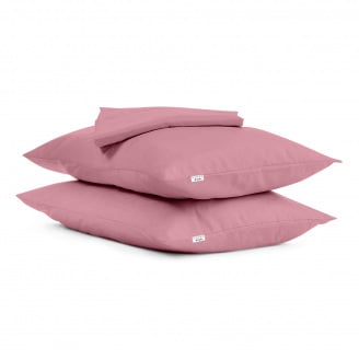 Набор наволочки и простыни COSAS PUDRA SATIN CS1 Сатин 220х240 см Розовый
