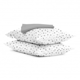 Набір наволочки і простирадло COSAS STARSFALL & SHADOW CS1 Ранфорс 160х200 см Білий