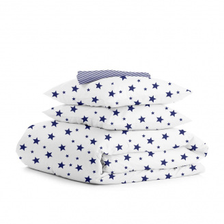 Півтораспальний комплект COSAS BIG STARS CS1 Ранфорс 160х220 см Синій