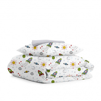 Подростковый комплект COSAS ROCKETS CS2 Ранфорс 155х215 см Зеленый