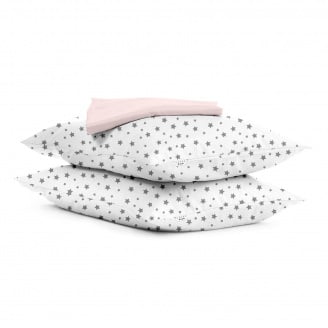 Набор наволочки и простыни COSAS STARSFALL & SAKURA CS1 Ранфорс 160х200 см Белый